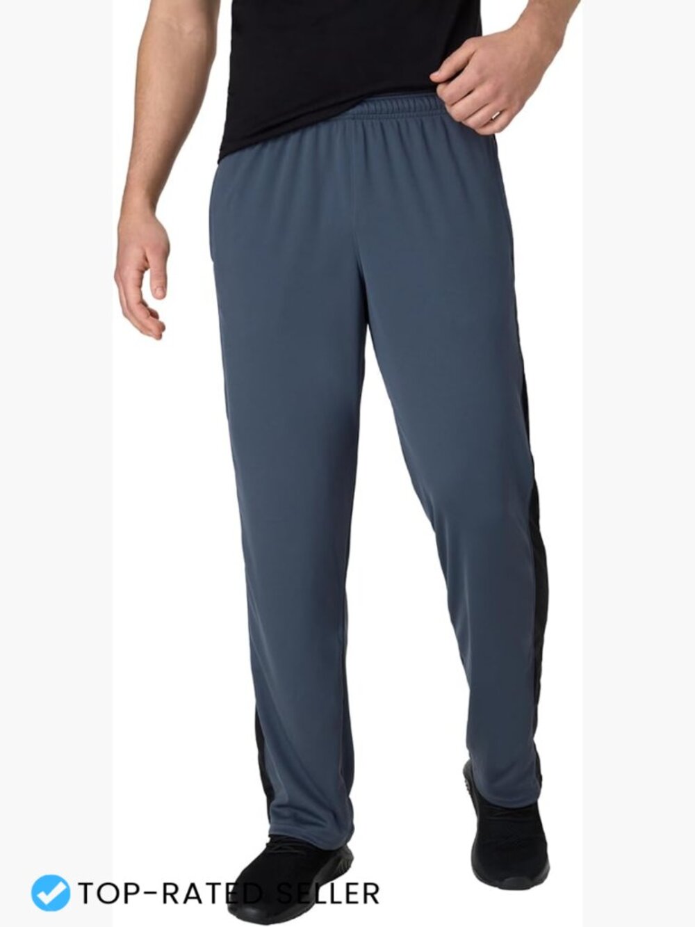 Men's Sport Knit Training Pant with Pockets Moisture-Wicking Adjustable Waist